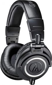 Audio Technica ATH-M50x Professional Monitor Headphones - High Quality Audio for Music Production & Engineering