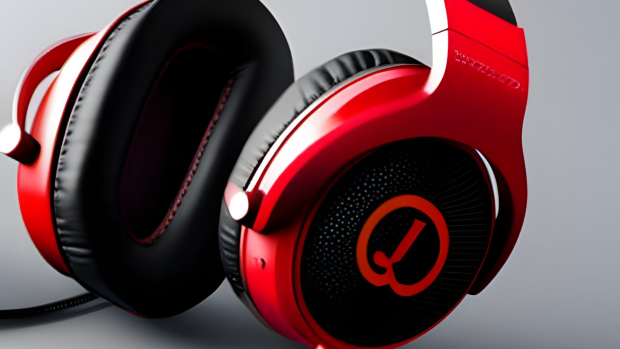 red and black over the ear headphones